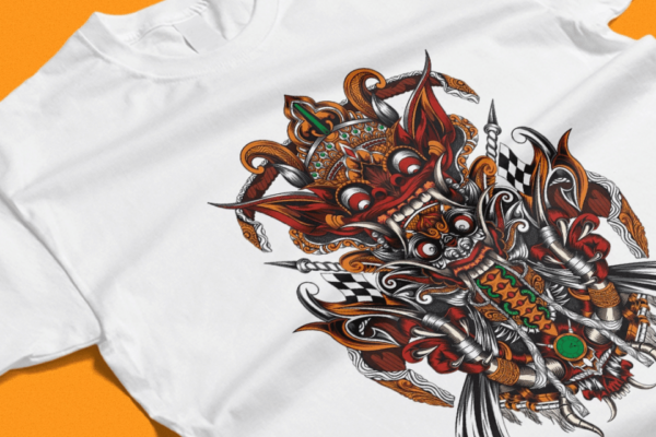 Kaos Sablon Motif Tribal