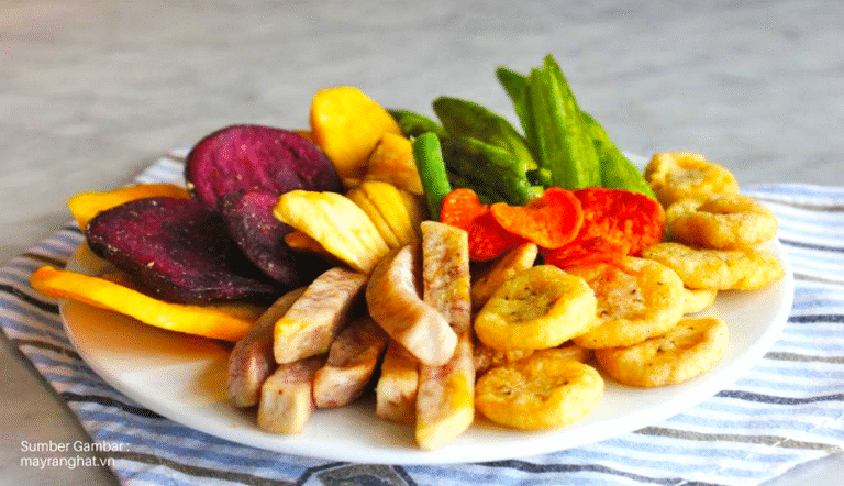 alat penggoreng vakum hasil keripik tetap cerah