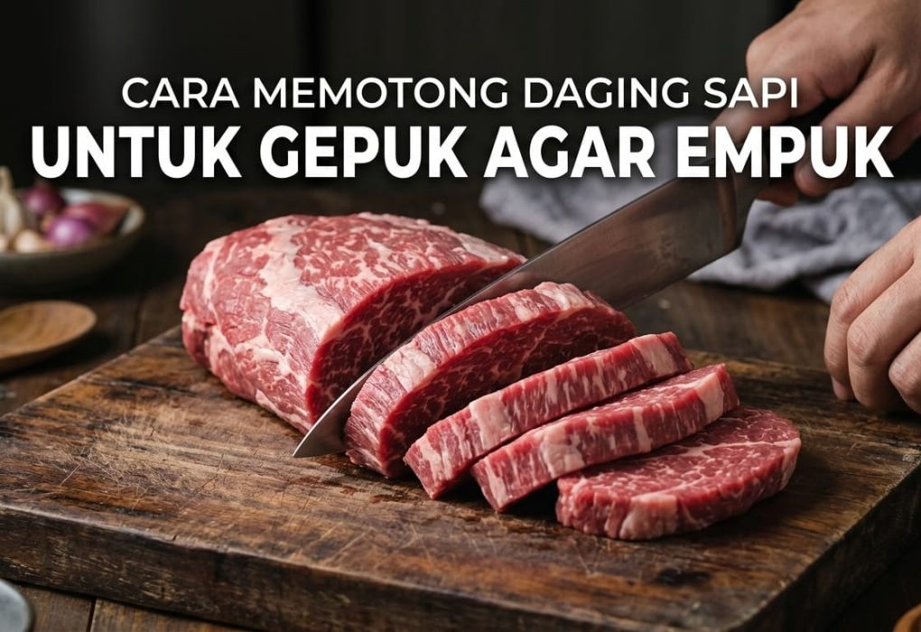 cara memotong daging sapi untuk gepuk agar empuk